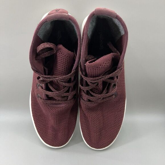 Allbirds Tree Toppers Men Size 10 Shoes Burgundy Red High Top Sneakers 0918 RM1 - Picture 5 of 8